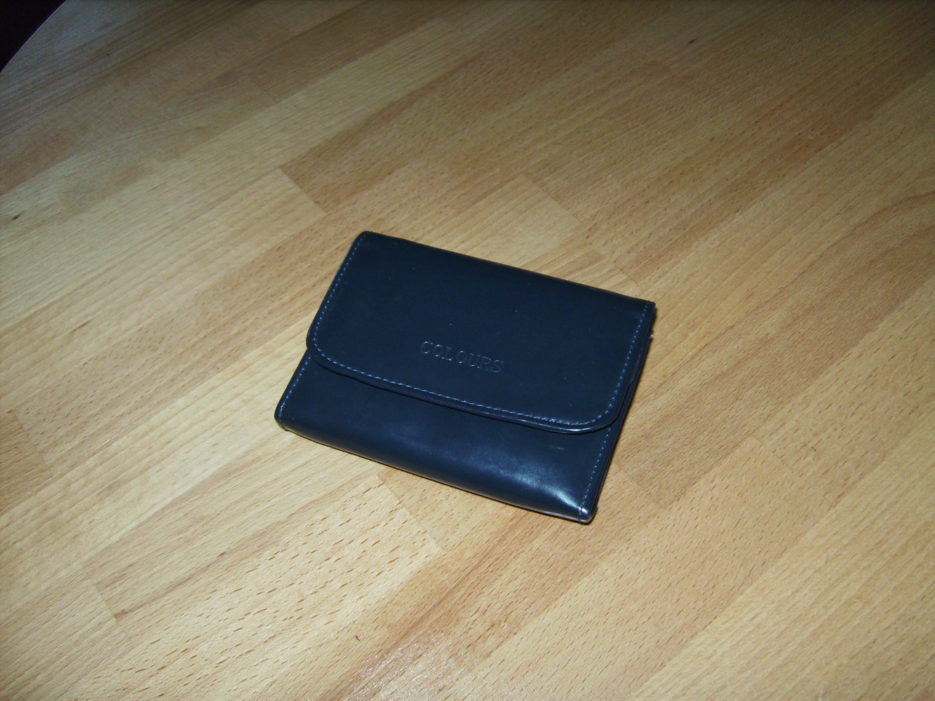 Portemonnaie, Börse, Geldbeutel, Kunstleder dunkelblau,