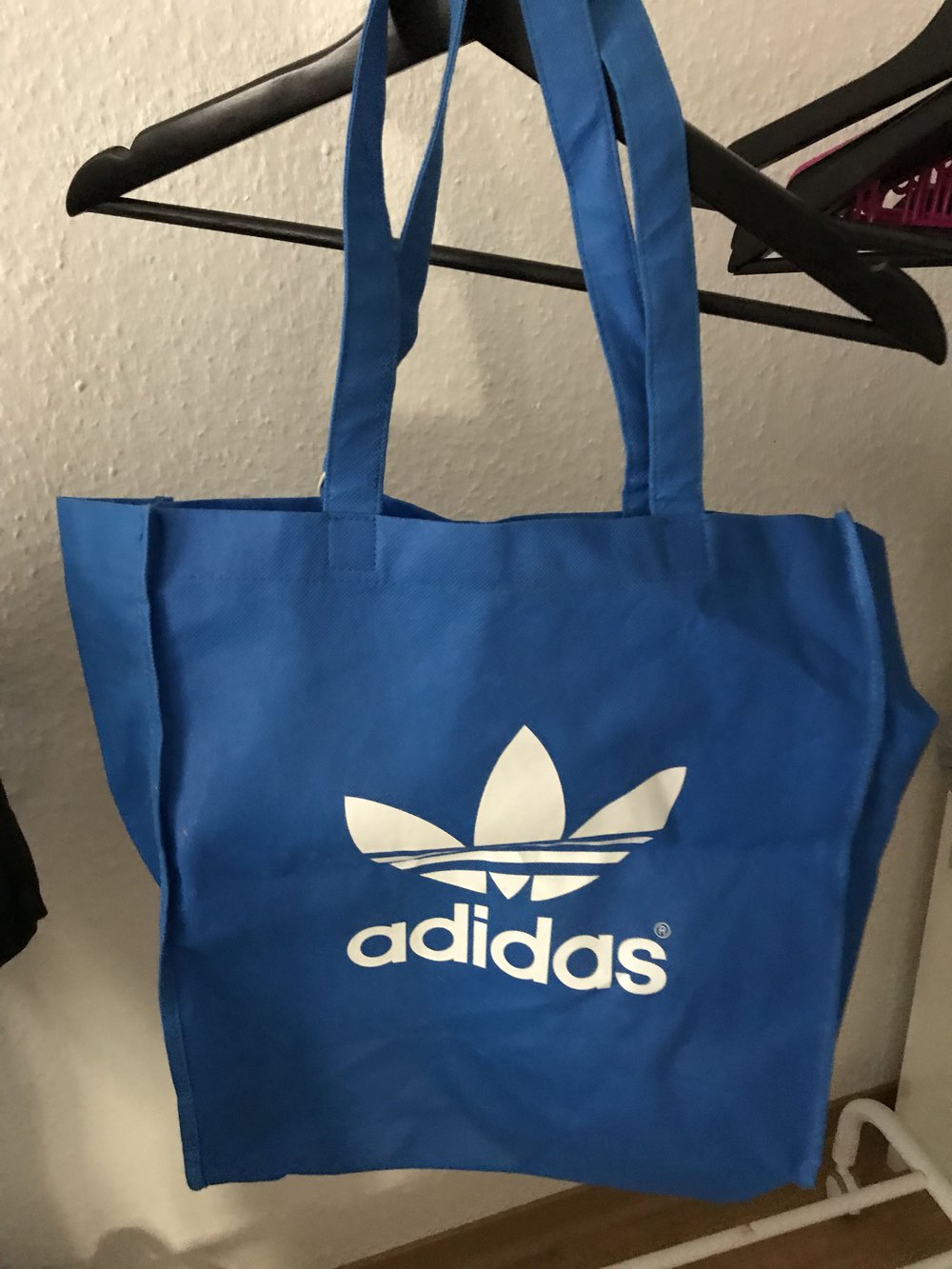 ADIDAS ORIGINALS Blauer Adidas Stoffbeutel Kleiderkorb
