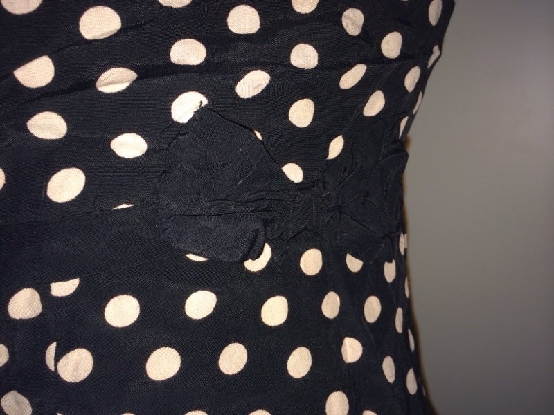 gepunktete Bluse mit Schleife, tailliert Primark