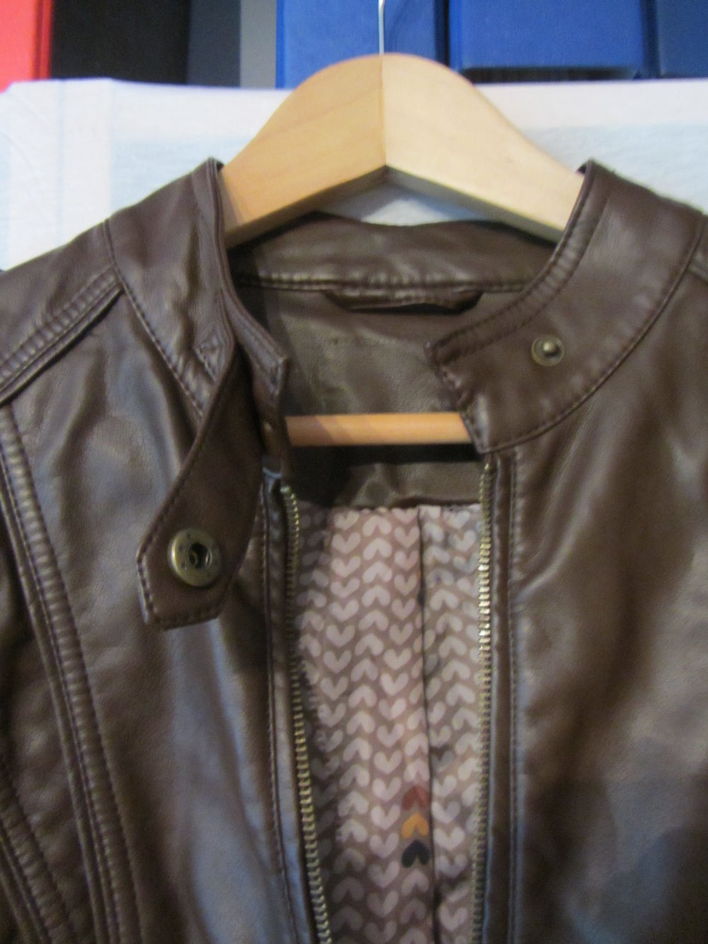 Lederjacke aus PU von Orsay, cognac, Gr. 42