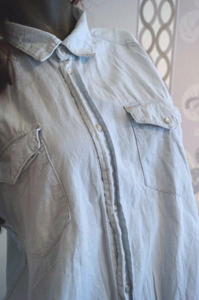 Jeansbluse hellblau 42 / 44 evtl 46 XL Oversize Jeans