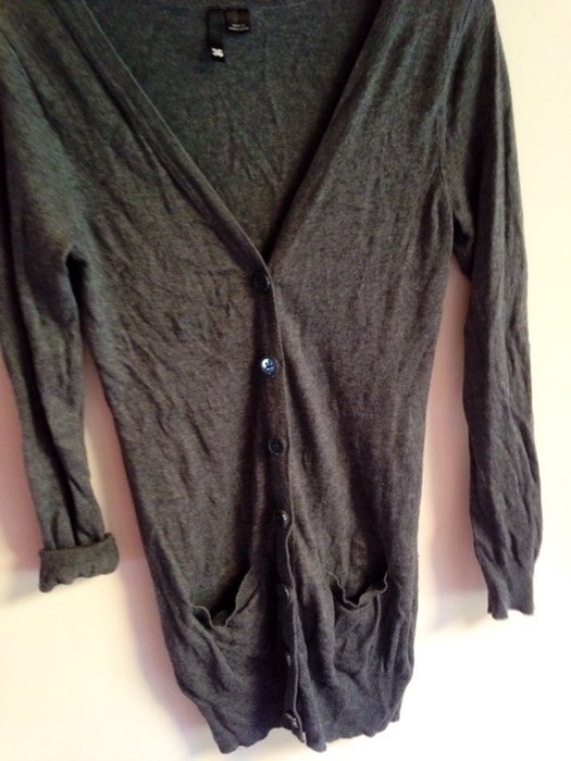 Longcardigan in grau