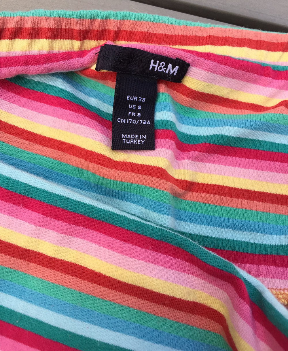 H&M Regenbogen ROCK Stretchrock Gr. 38 / M