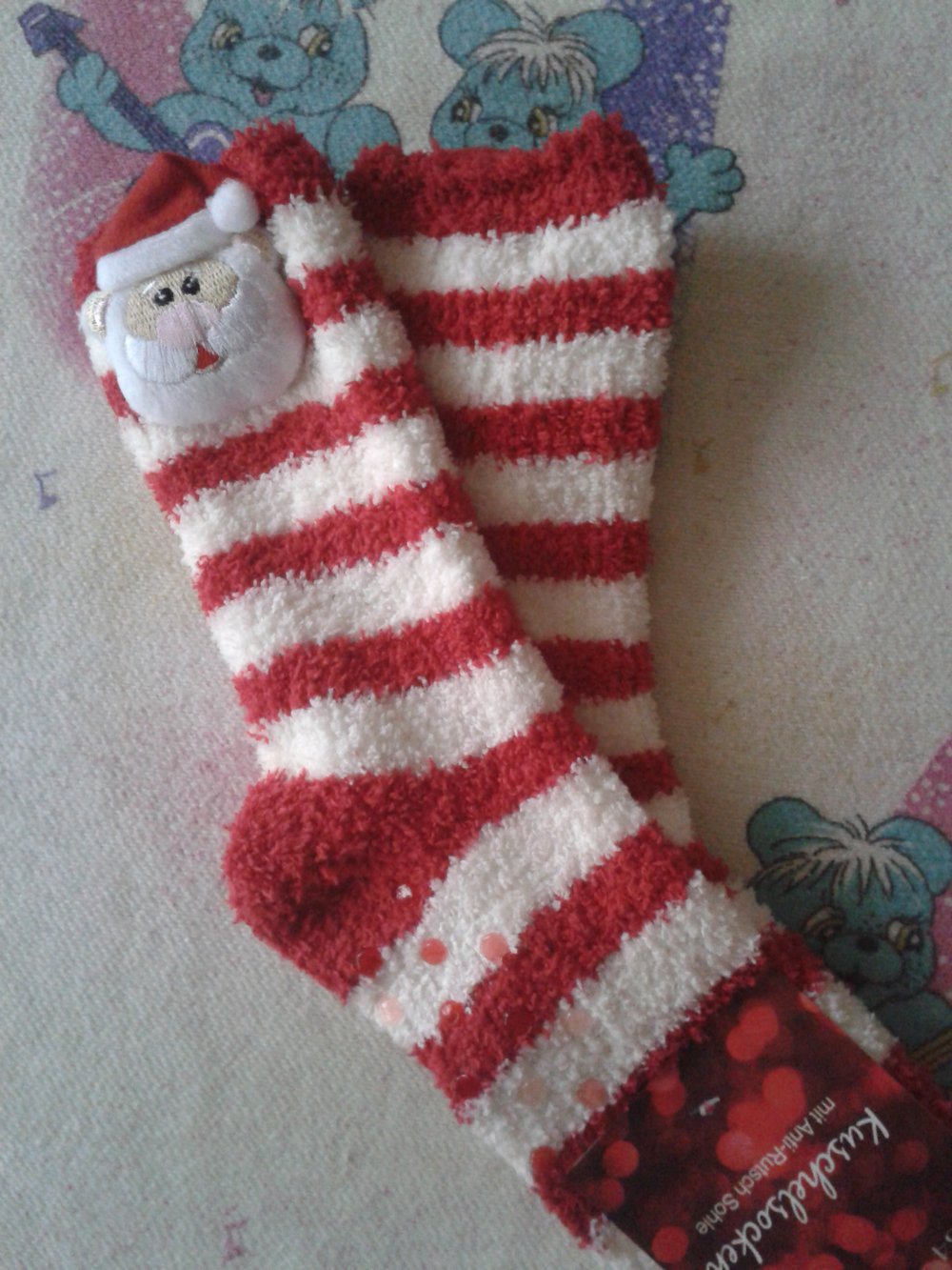 Super süße  Weihnachts- Kuchelsocken mit Anti – Rutsch Sohle Gr. 31-34