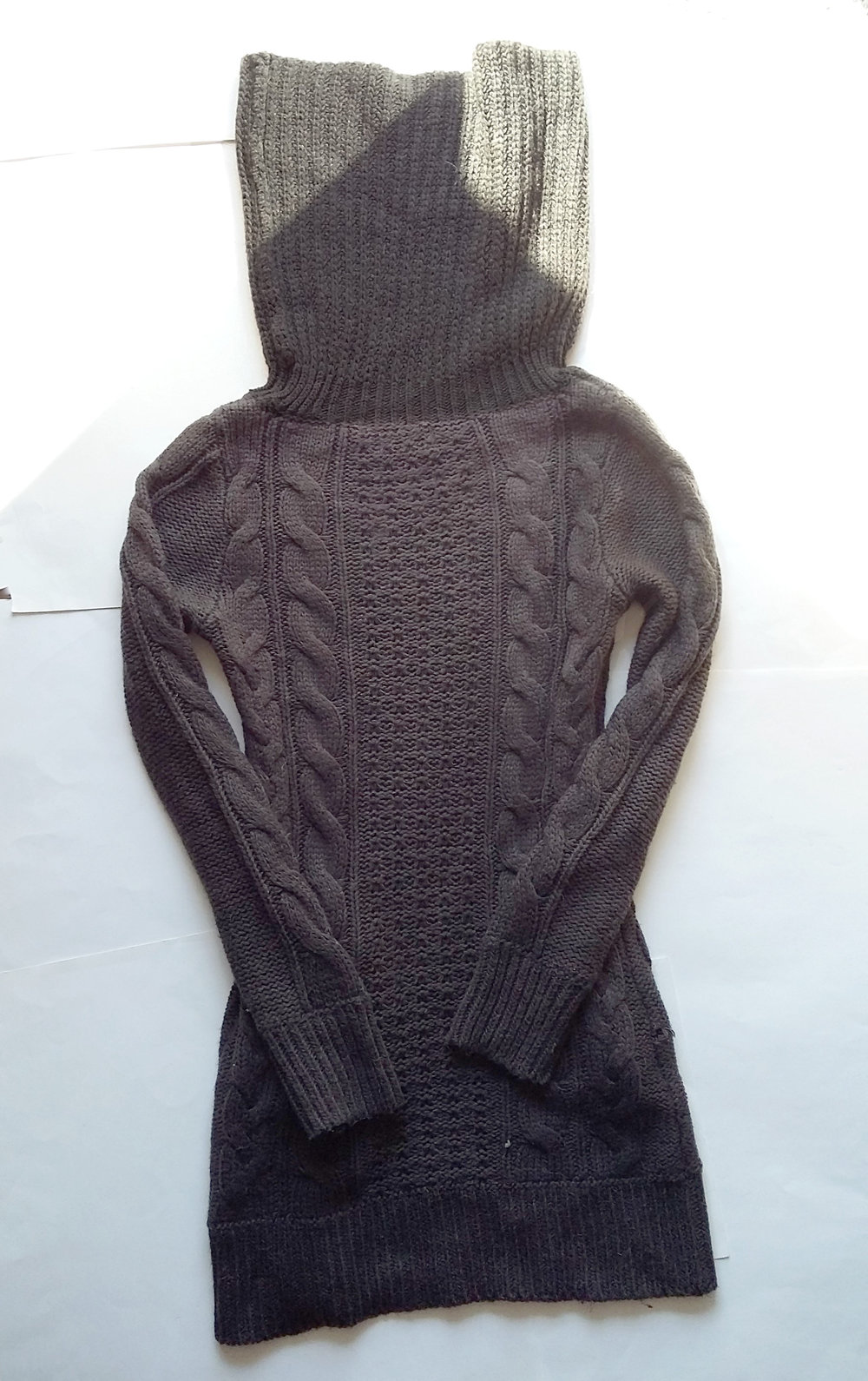 Langer Rollkragenpullover Gr. S dunkelbraun von Orsay / Strickpullover