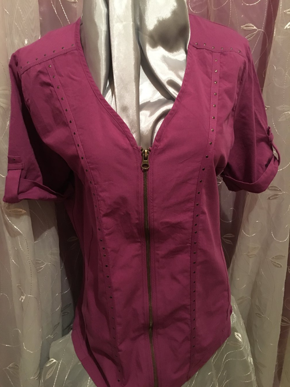 Shirtbluse mit Reißverschluss