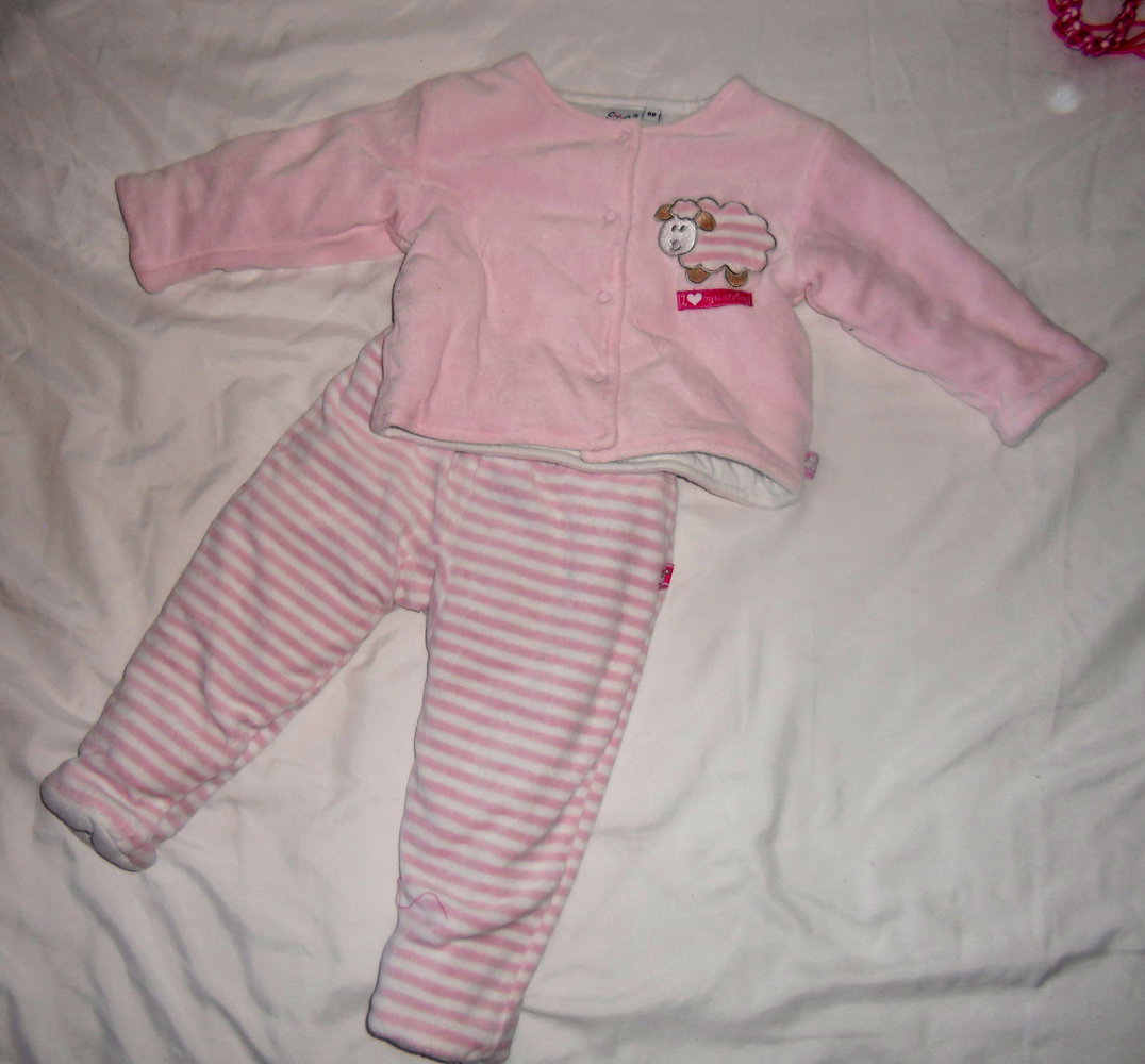 Cri Cri- zuckersüßes, warmes Set, Jacke + Hose für Mädchen Gr.68