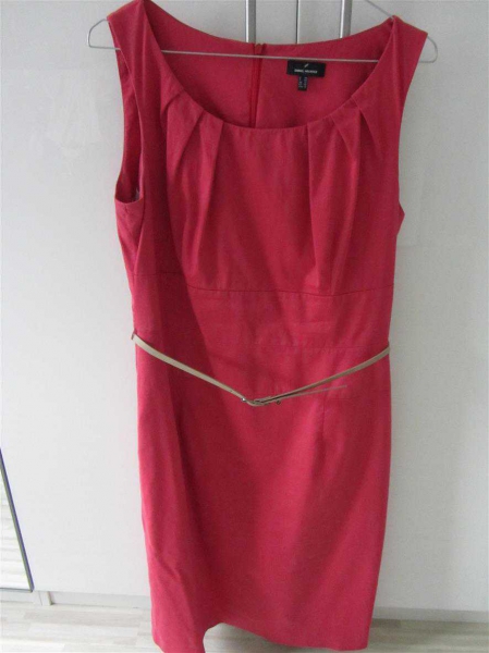 Daniel Hechter Kleid pink koralle Etuikleid 40 mit Gürtel
