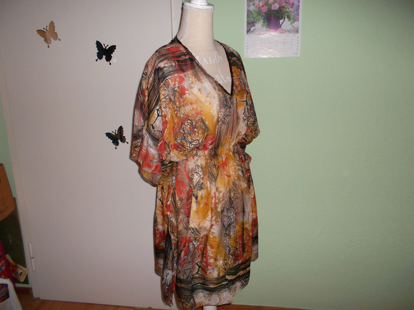 neues longoberteil/blusenkleid,uni