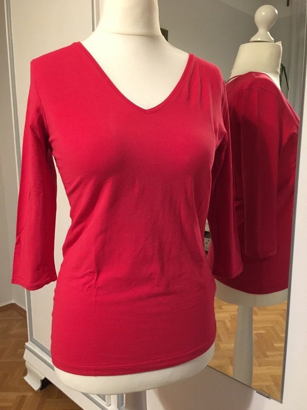 Shirt Oberteil 3/4-Arm H&M Größe 40 rot