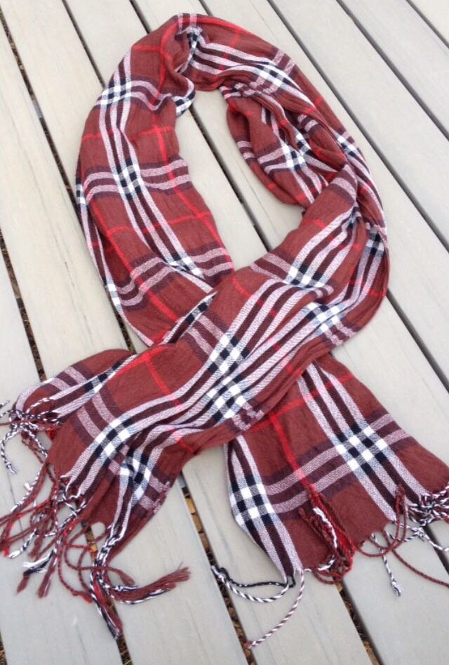 SCHAL rostrot KARIERT