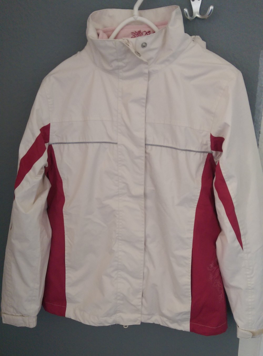 2-teilige weiß/rosa Tchibo Funktionsjacke