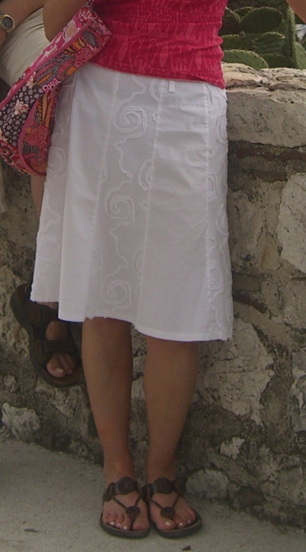 Weißer Sommerrock aus Baumwolle