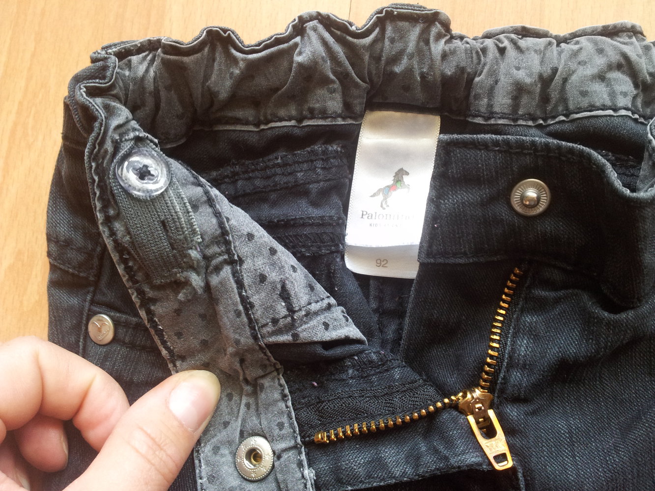 Hose Jeans schwarz anthrazit enger Schnitt Gr. 92