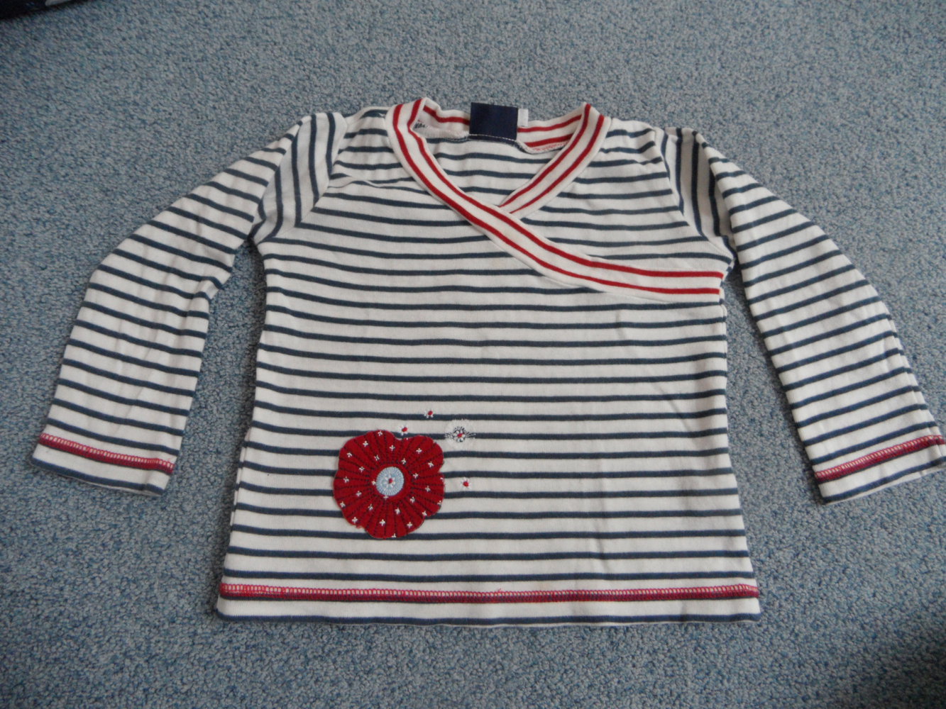 Sergent Major süßes Langarmshirt Wickeloptik Gr. 80/86