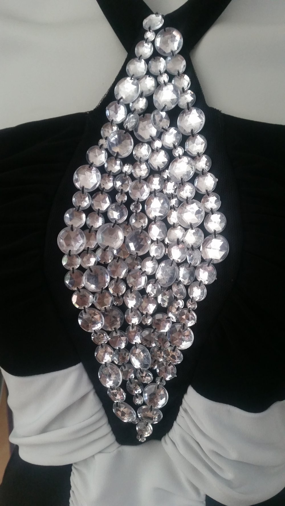 schwarz/weißes Minikleid