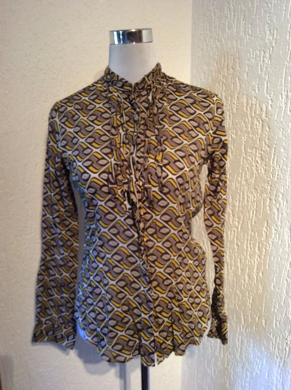 Caliban Rue de Mathieu Bluse Hemd 34/36 neu leicht transparent 