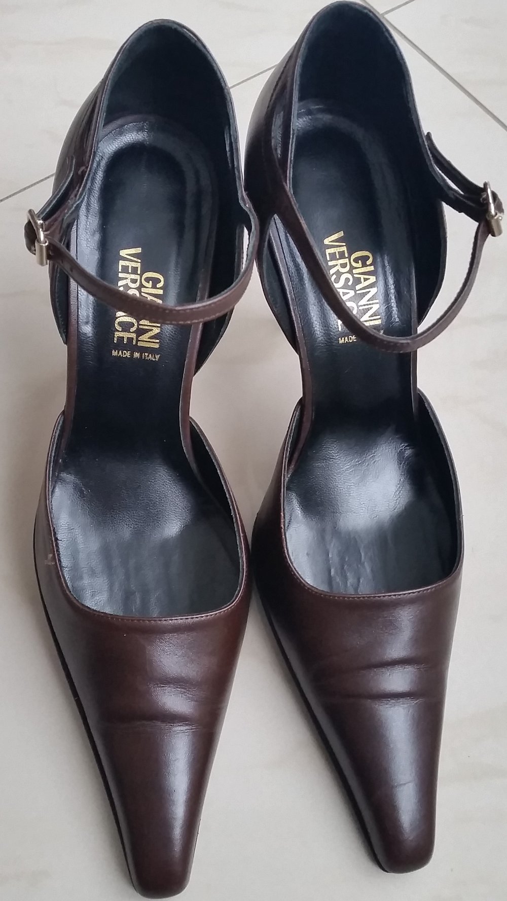 Versace High Heels Stilletos Pumps Stöckelschuhe Gr. 39 Echtleder