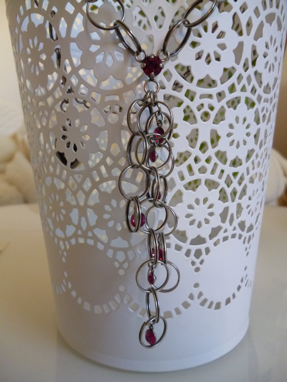 Konplott Set Gleaming Concert Ohrringe + Kette pink