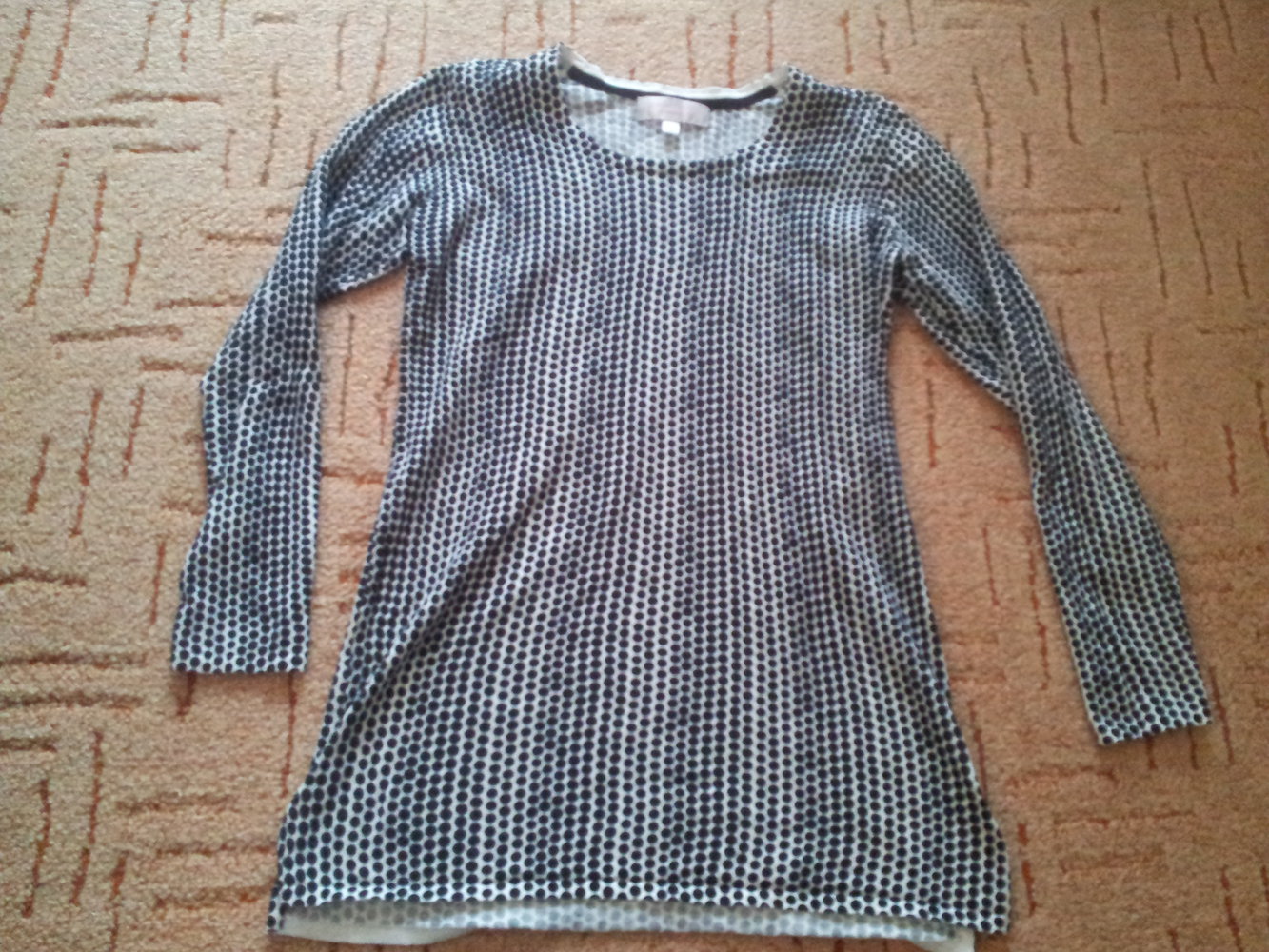  Pullover Gharanie Strok London weiß schwarz Punkte Gr. M