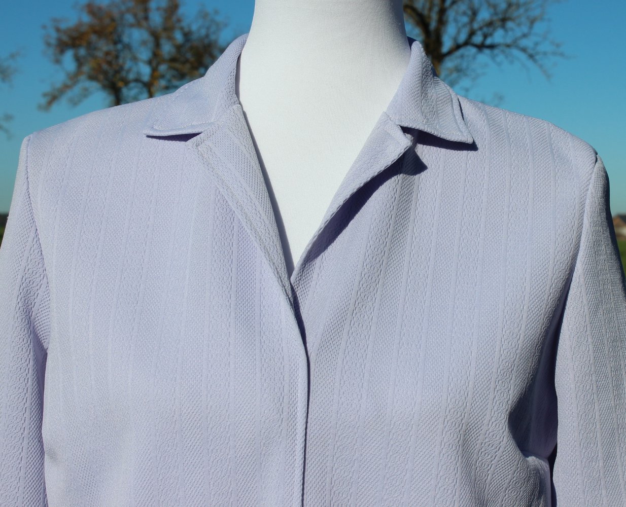 helllila-fliederfarbenes True Vintagekleid mit geradem Schnitt, DIY Unikat, ca. Größe 40