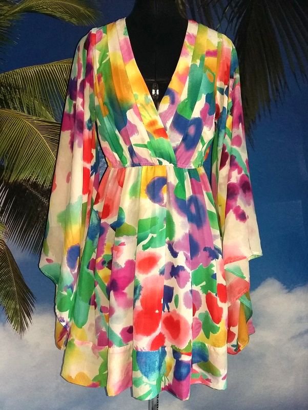 tausche H&M Kleid Garden Collection Gr. 36 (in Gr. 38 od. 40) * Hippie * bunt