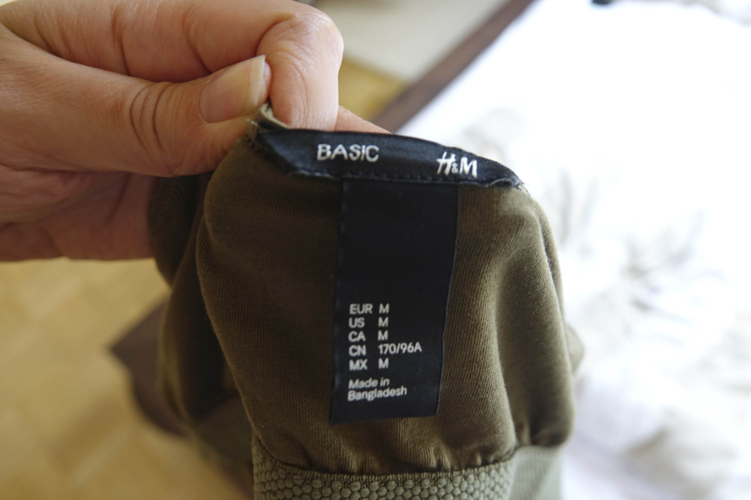 Basic Bandeau Oberteil in Khaki