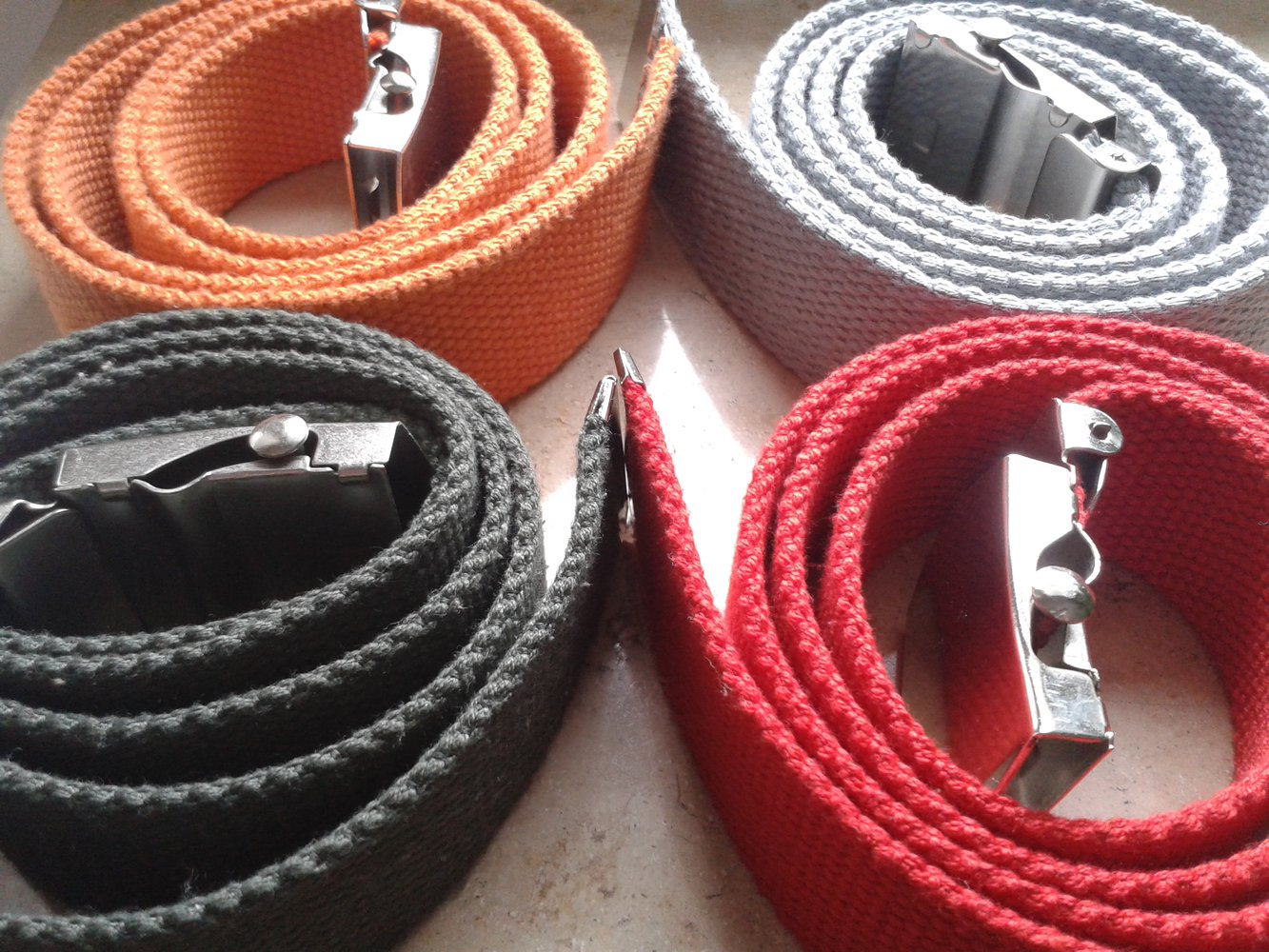 Stoffgürtel in Orange