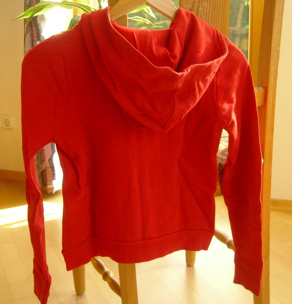 Rote Kapuzenjacke, Hoodie von H&M