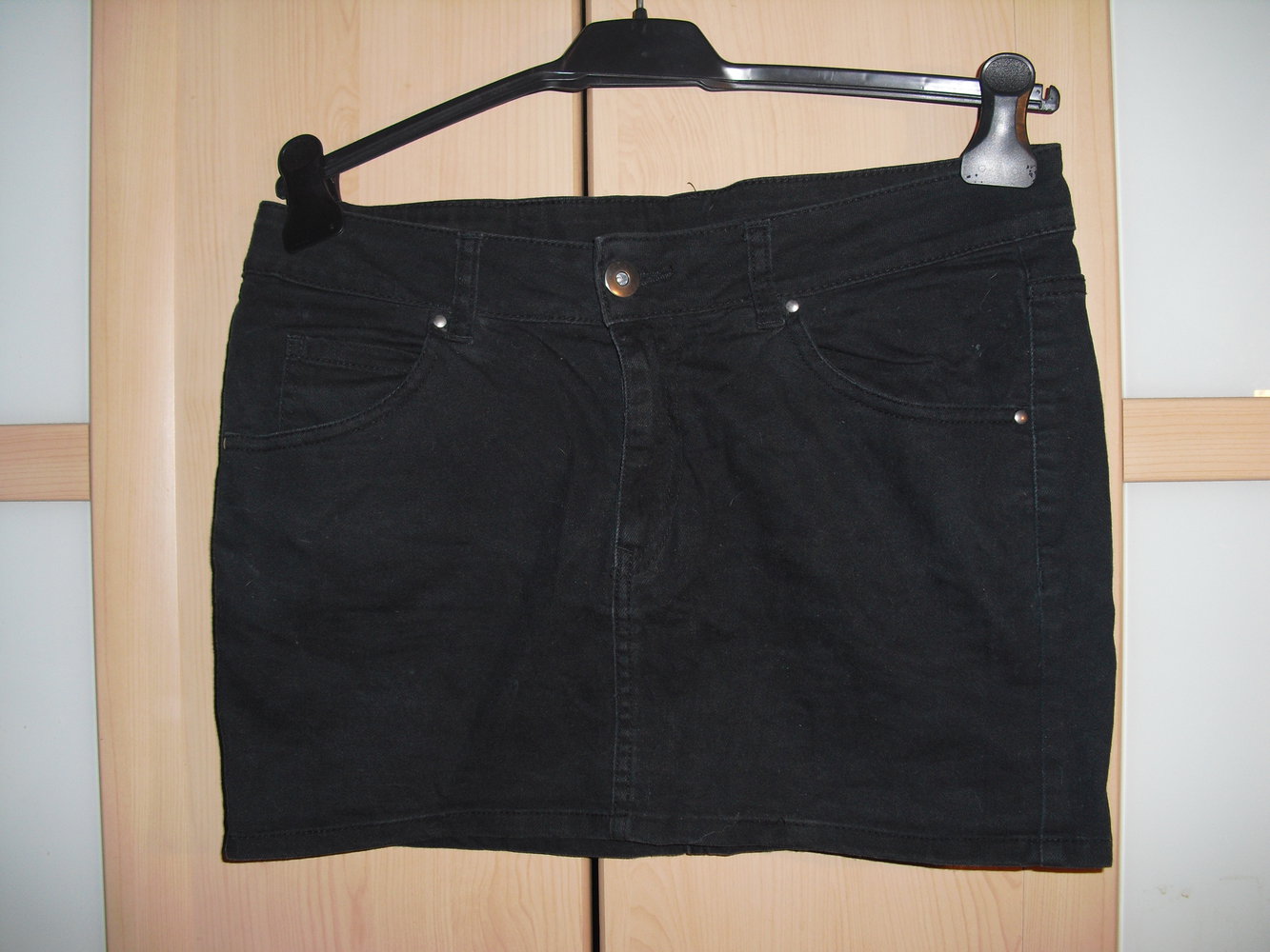 sexy schwarzer minijeansrock von h&m 