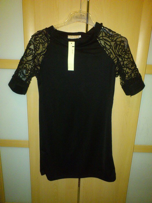 sexy longshirt minikleid spitze chiffon tunika