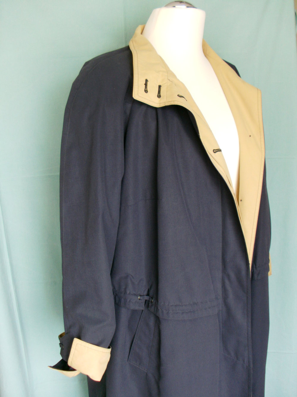 Trenchcoat lang, Popelin Mantel , Übergangsmantel