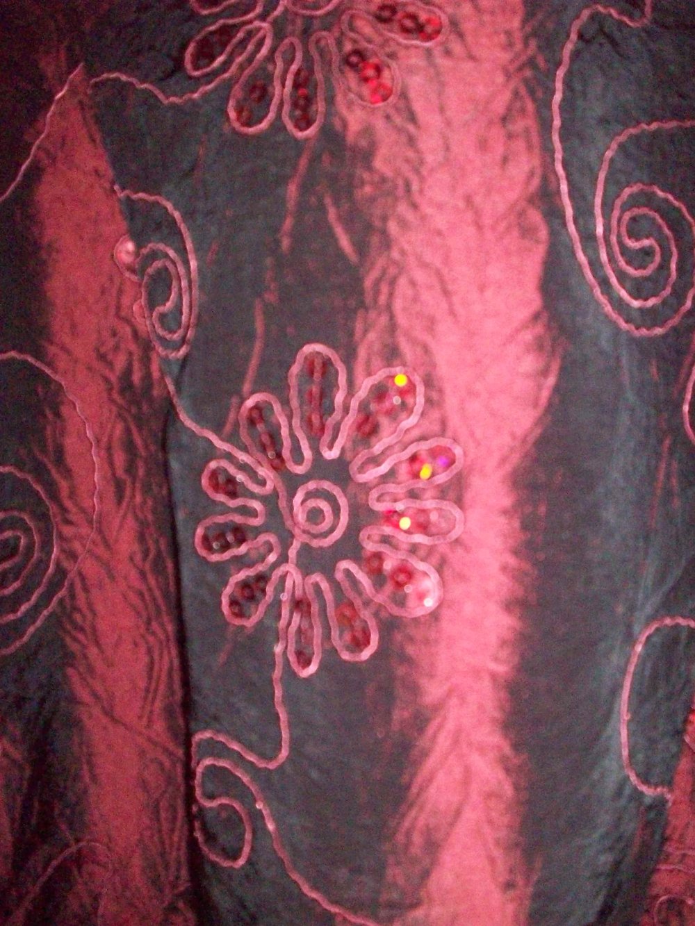 Blazerjacke bordeauxrot mit Pailetten Gr M