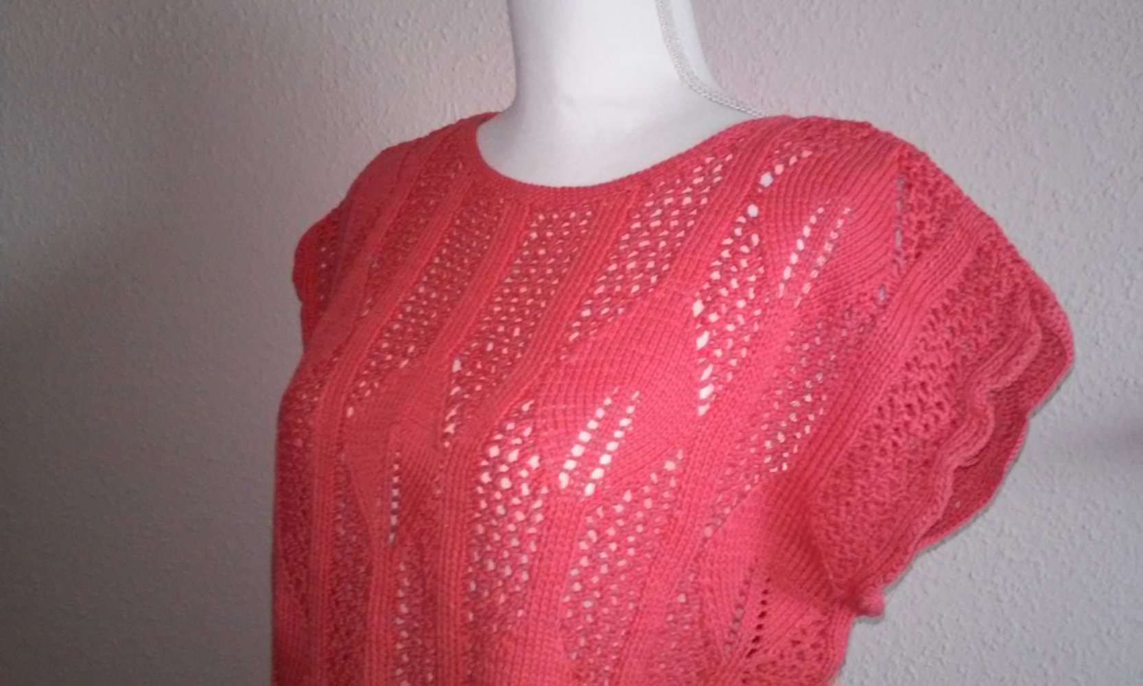 Shirt Top Pulli korall Strickmode