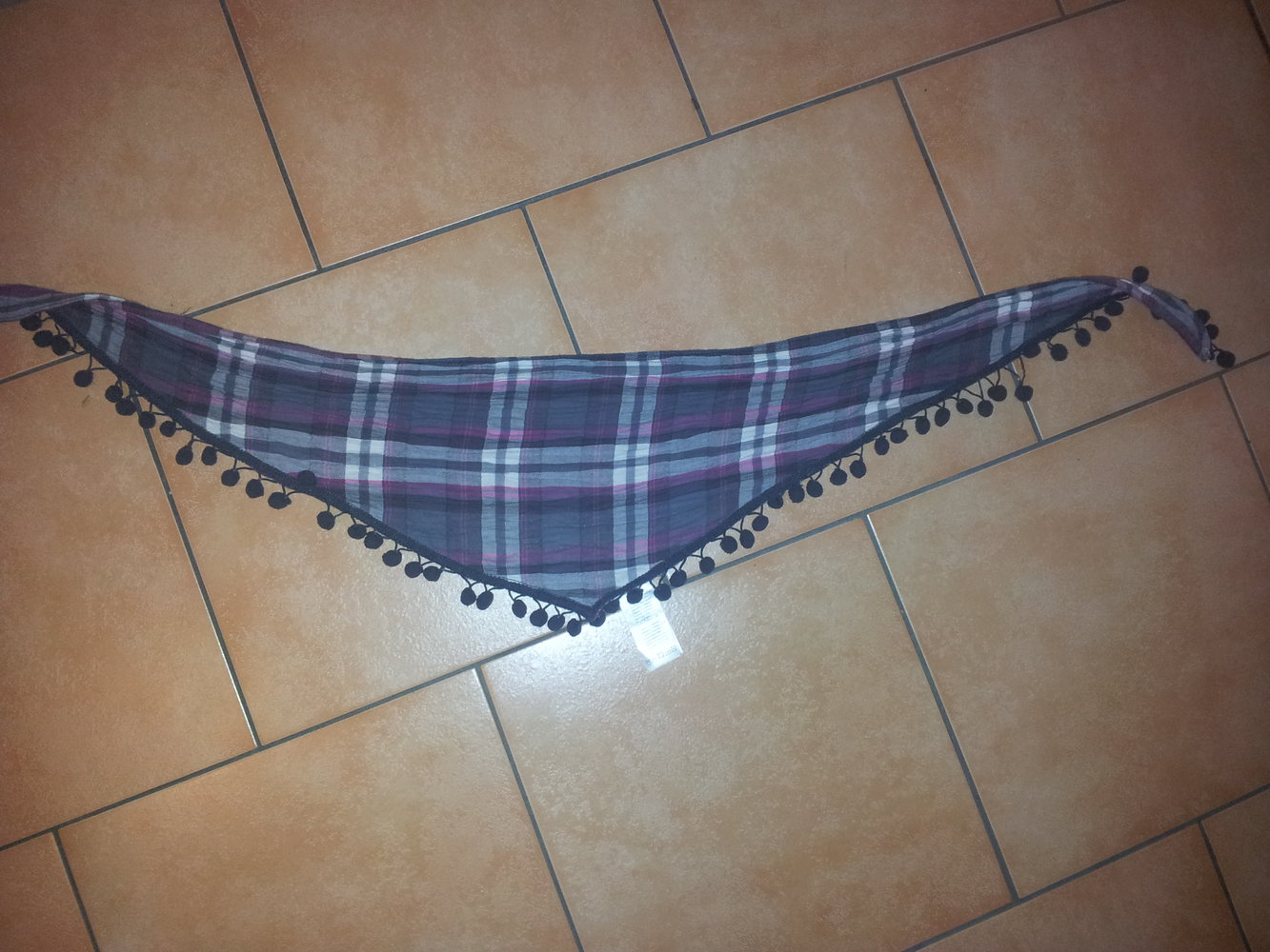 Halstuch Schal mit Bommeln Tom Tailor