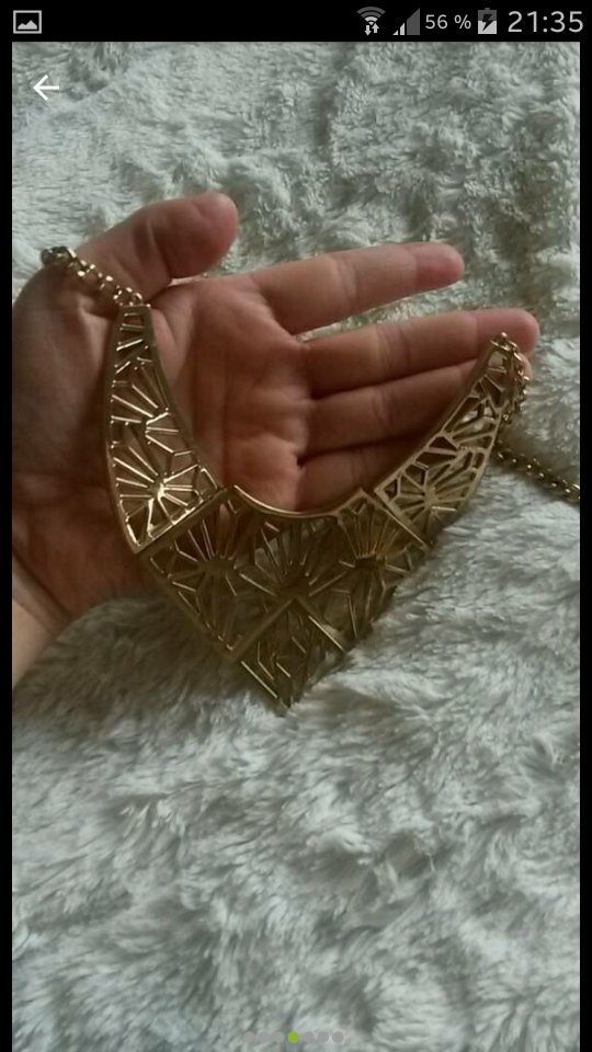 Statementkette und Ohrringe Goldfarben wie neu