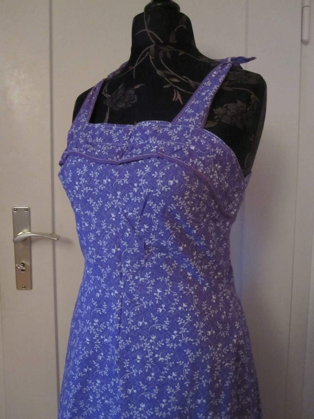 Sommerkleid, Trägerkleid, Kittelkleid, Vintage! lila, 38 / 40