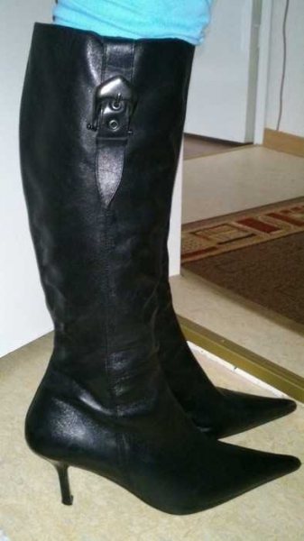 Hohe Stiefel, echtes Leder, Deichmann / 5th Avenue