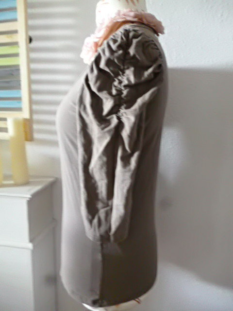 Puffärmel taupe Oberteil 40/42