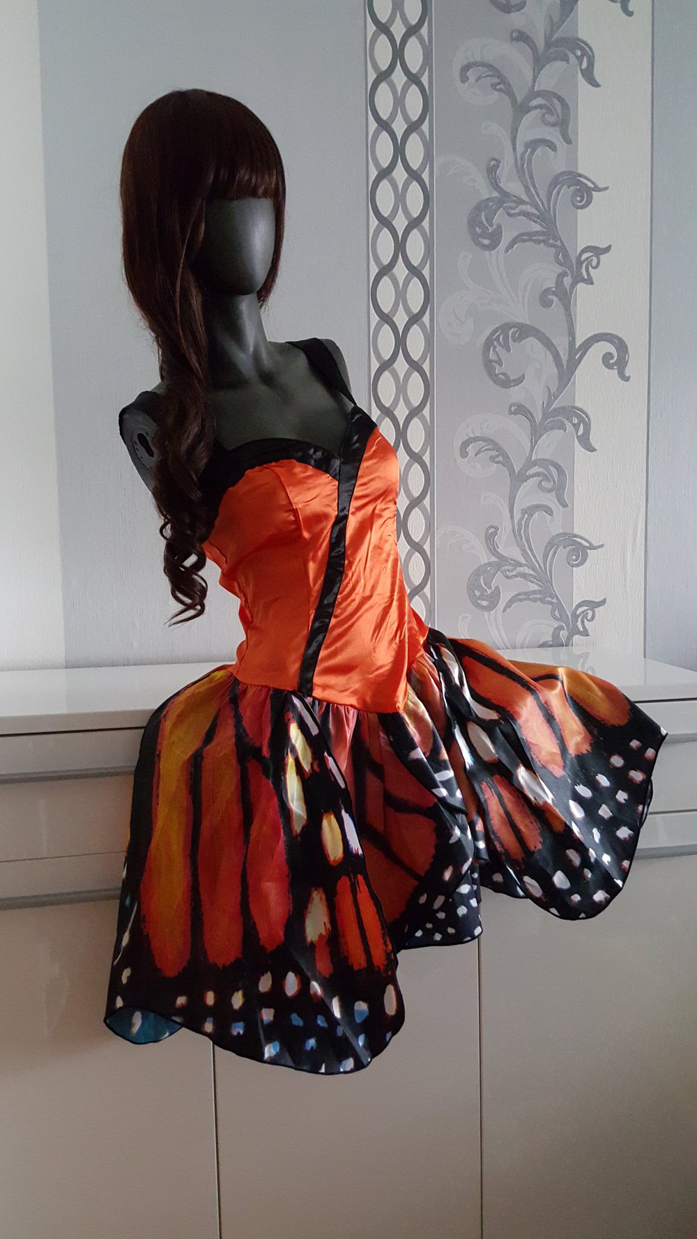 Schmetterling Kleid Kostüm Flügel Cosplay Fasching Karneval S 