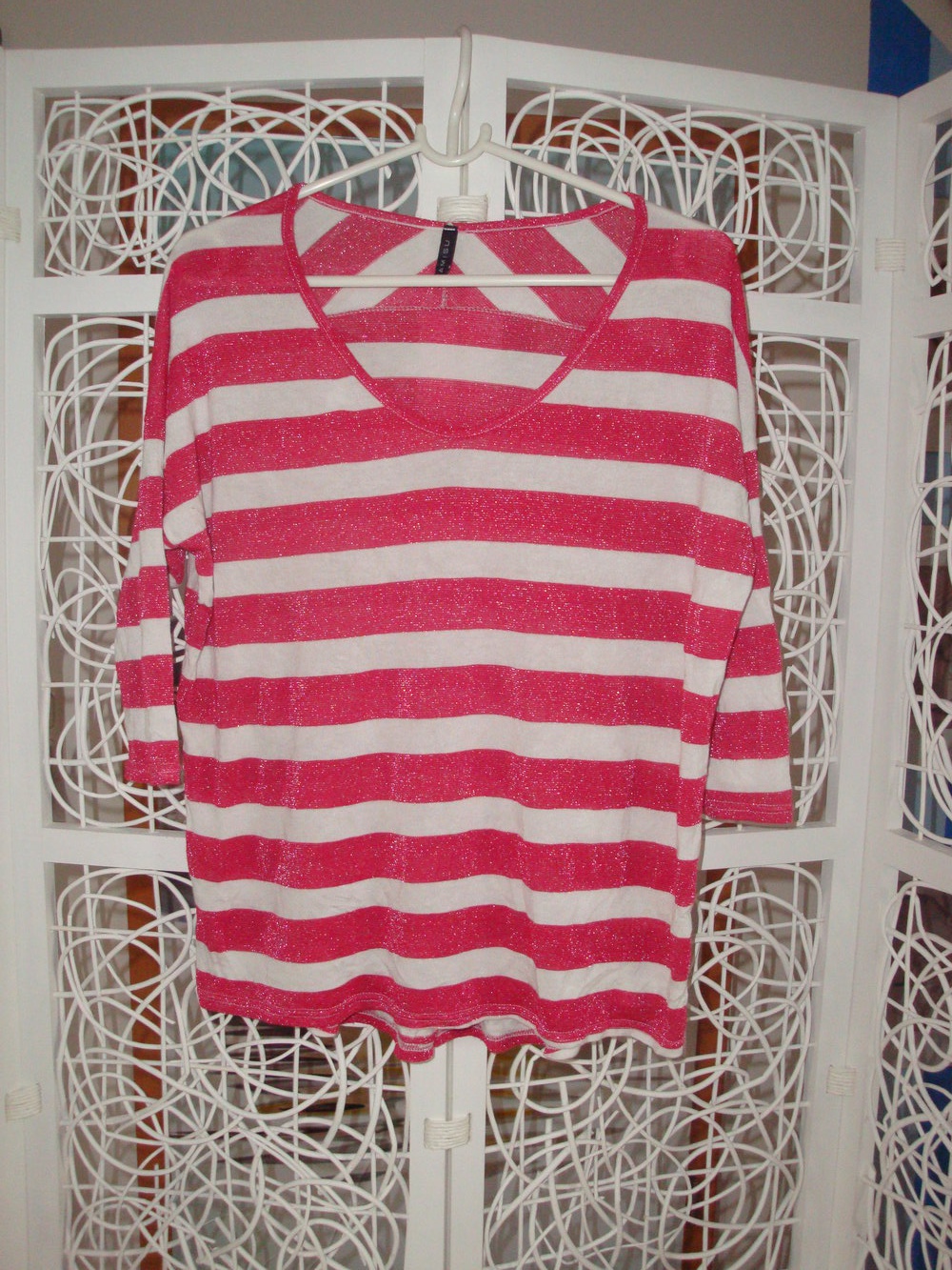 gestreiftes Shirt mit Glitzer