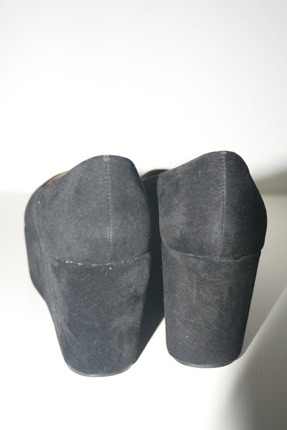 Neue Plateau Ballerinas Flatforms Samt Schwarz 41