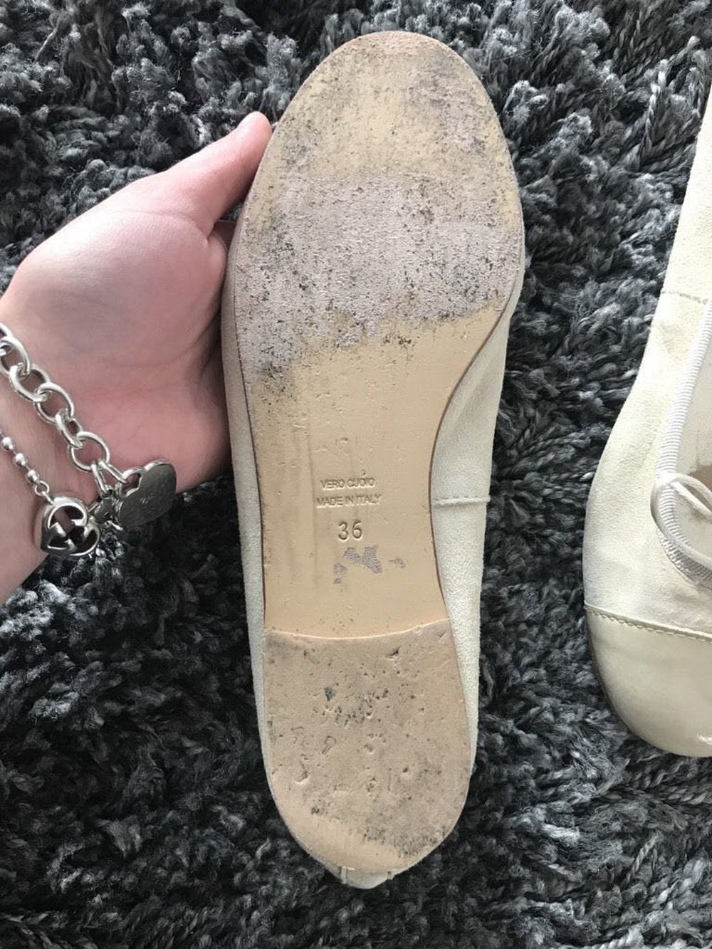 Hallhuber Wildleder Ballerinas mit schleife und Lack spitze