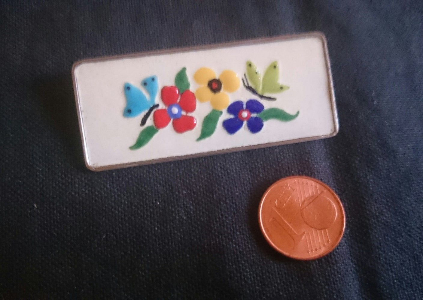 Einzigartige Brosche - Emaille - real Vintage 