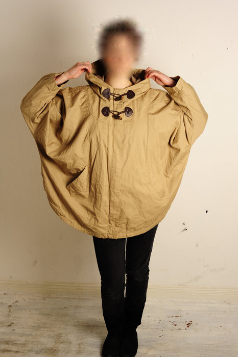 Jacke Übergangsjacke Fledermausärmel Cape Blogger Hipster Boho