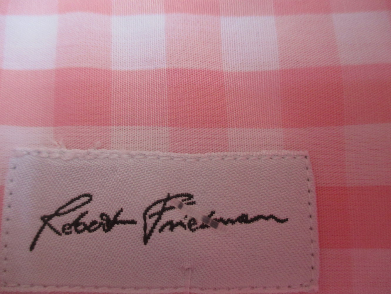 Kurzarmbluse , Trachtenbluse, rosa-weiß kariert, Gr. 36