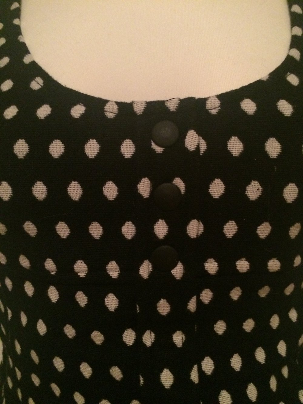 gepunktetes Kleid Punkte schwarz weiß Größe S Schleife