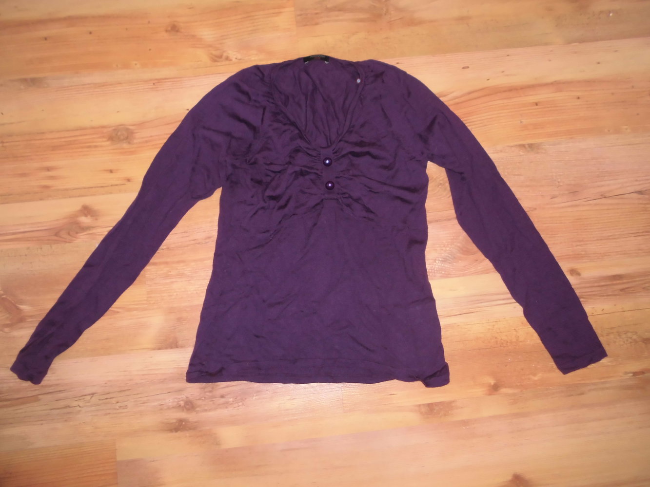 Apanage - lila Longsleeve - Größe 40 - 100% Merinowolle! - TOP Zustand!