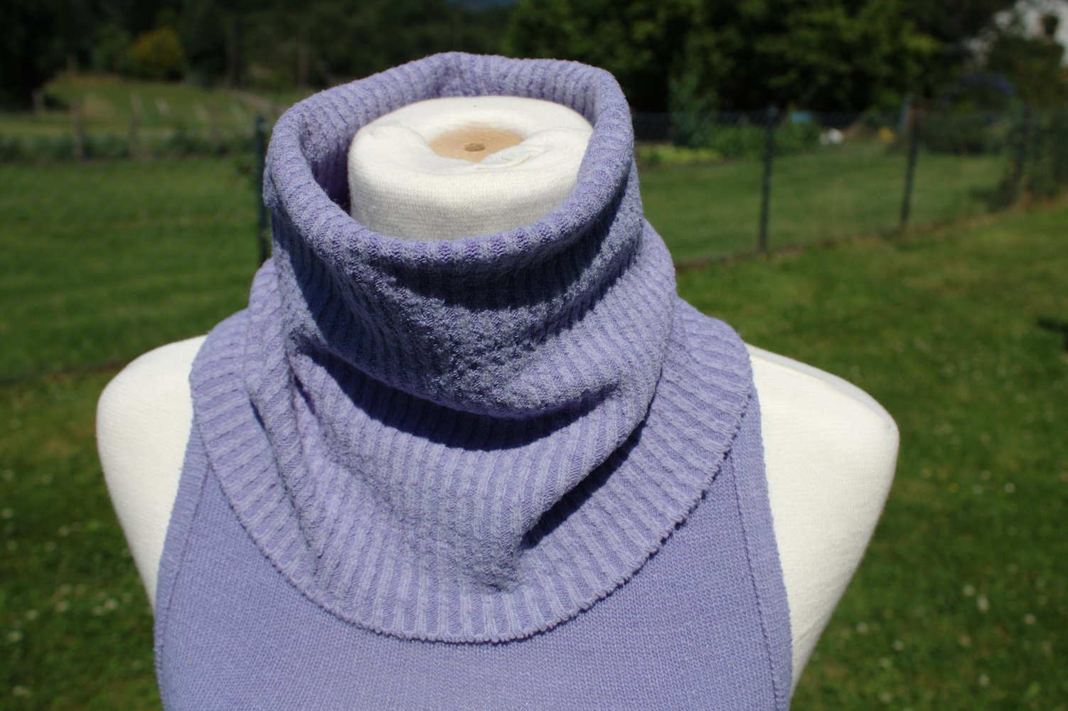 Top Rollkragen vintage 90er Clockhouse C&A flieder lila violett