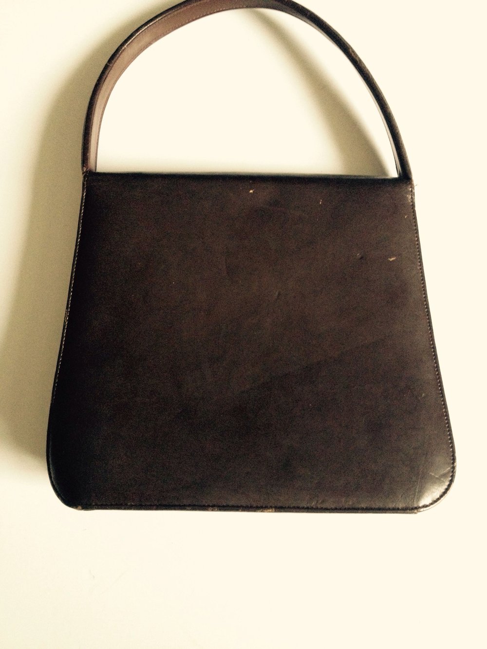 Schicke Vintage Blogger Leder Handtasche 